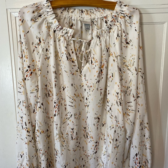 a new day Tops - A New Day Tie Neck Blouse